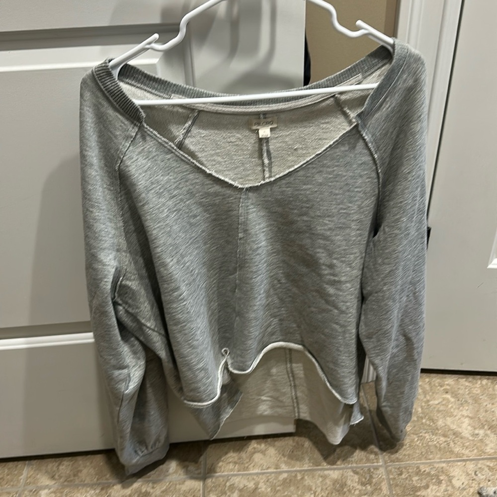 Anthropologie L gray sweatshirt